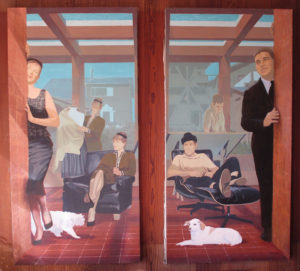 Multiple portrait of Jennie and Bill Zacha by Charles Marchant Stevenson (1964) Acrylic on canvas.