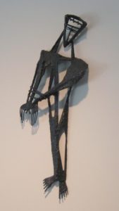 Fran Moyer, Stations of the Cross 01: Jesus is condemned to death. Welded steel (1954). Mounted in the Sanctuary of Saint Anselm's Episcopal Church in Lafayette, California. Photo: CG Blick